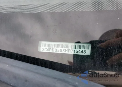 2017 Dodge Grand Caravan Gt z USA, uszkodzony, nr VIN 2C4RDGEG8HR715443